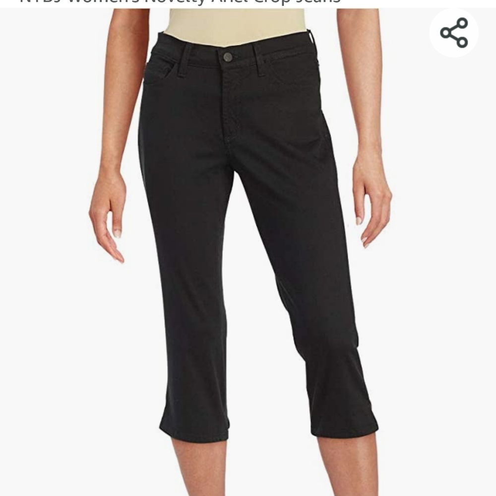 NYJD Ariel Crop Black Jeans